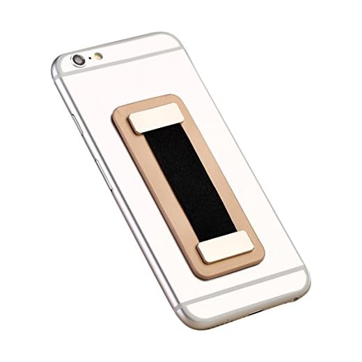 Cerbery® | Smartphone fingerhållare gjord av läder | bil fingerhållare fäste hand mobiltelefon fodral hörlurar sport | Apple iPhone 7 8X iPad Samsung Galaxy S8 e-Reader surfplatta (beige)