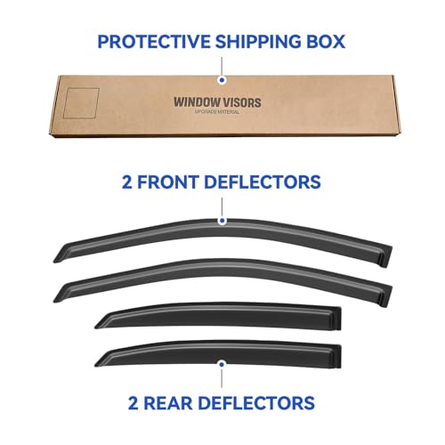 Image of Window Visors Rain Guards for 2010-2015 Lexus RX350, Out-Channel Window Vent Wind Deflectors Visors Shades for 10-15 Lexus RX450h