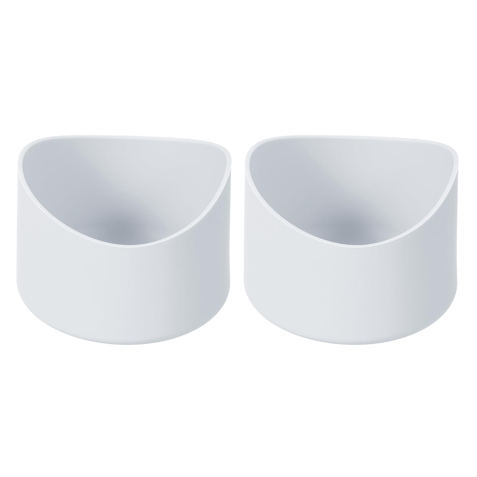 sourcing map 2pcs 7.3cm Protective Silicone Boot Sleeve for 12-24 oz, Water Bottle Bottom Silicone Anti-Slip Sleeve Cover, Irregular Shape Cup Accessories, White