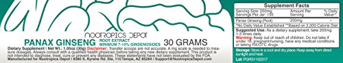 Nootropics Depot Panax Ginseng Root Extract Powder (5-10% Ginsenosides) 30 Grams #TOP1