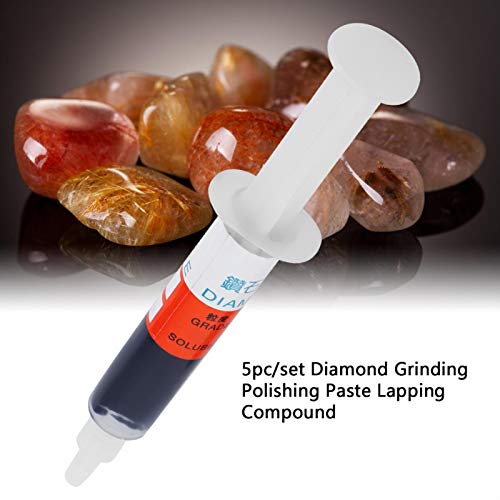 Schleifpaste, Diamant-Polierpaste, Schleifpaste, Diamant-Polierpaste, 5 Stück (W40 (Grobschleifen und Polieren 320 Mesh))