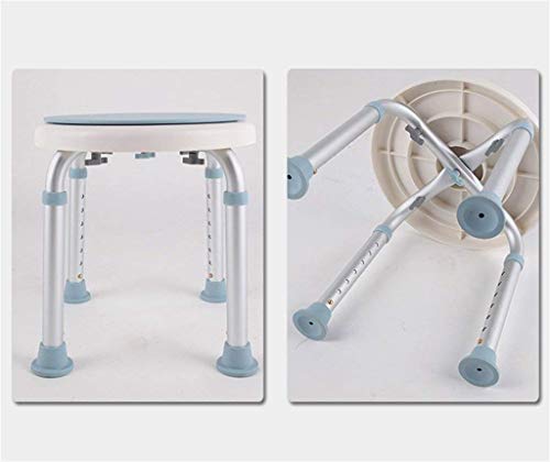 Nivok Bath Stools,Stools,Shower Stools Round Bathroom Shower Stool - Seat Can Be Rotated | Adjustable Height Shower/Bath Seat Bench For Elderly Disabled Or Pregnant Women #TOP6
