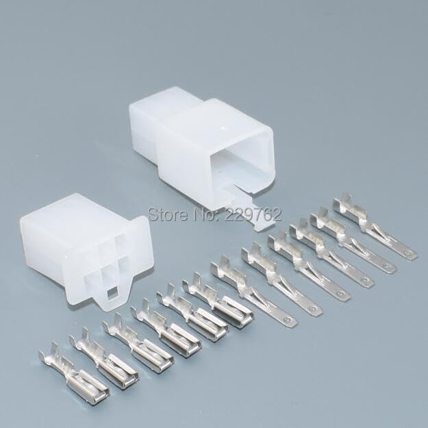 Yierxjwshx (10pcs)- 6 Way 6 Pin 2.8mm Car Mini Electrical Connector Plug Pin Connectors