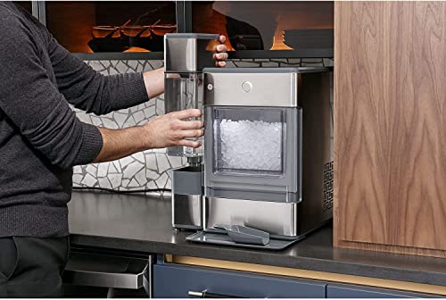 Ge Profile Opal | Countertop Nugget Ice Maker With Side Tank | Portable Ice Machine With Bluetooth Connectivity | Smart Home Kitchen Essentials | Stainless Steel Finish | Up To 24 Lbs. Of Ice Per Day #TOP5