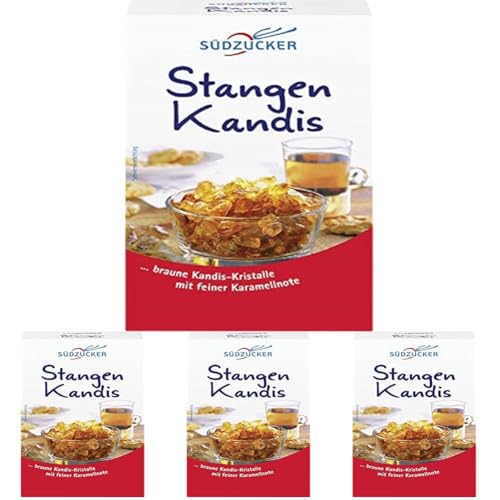Südzucker Stangen Kandis Braun, 0,5 kg (Packung mit 4)
