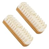 Suede Shoe Brush and Eraser, 2026 New Suede Brush and Eraser, Soft Suede Shoe Cleaner, Suede Cleaning Brush for Shoes, Bags, Jacket, Purse, Sofa, Boot Eraser with Wooden Handle (2PC)