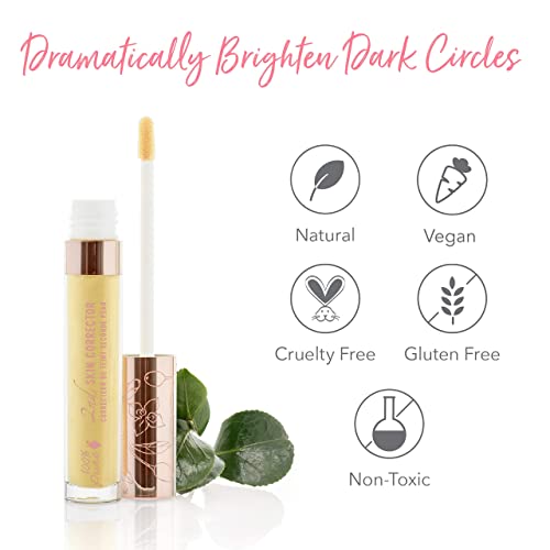 100% Pure 2Nd Skin Corrector, Yellow, Liquid Color Correcting Concealer, Dark Under Eye Circles Corrector, No Creasing Or Caking, Medium To Full Coverage - 0.17 Fl Oz #TOP6