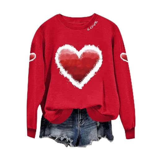 YOLAI Valentines Sweatshirts for Women Valentine Sweatshirts for Women Loose