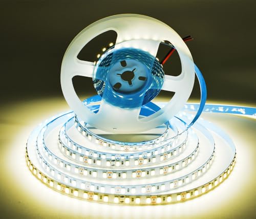 Image of SUYOOULIN LED Strip Lights, 15000LM AC110V /120V 16.4ft /5m SMD 2835 600 LEDs Light Strips, High Voltage Flexible Waterproof IP44 LED Ribbon for Christmas Home Kitchen Indoor Decor(Natural White 4500K)