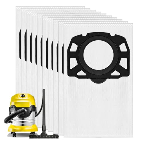 Mostfun 10 Piezas Kfi 487 Bolsas De Aspiradora Para Karcher Wd4 Wd5 Wd6 Wd5p Wd6p Mv4 Mv5 Mv6 Sw 5.100 Se 6.100 Bolsas De Filtro De Fieltro De Repuesto Para Aspiradora 2.863-006.0