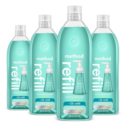 Method Foaming Hand Wash Refill Waterfall 28 oz (Pack of 4) (Packaging May Vary)