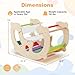 HONEY JOY Wooden Rocking Climbing Arch, Montessori Kids Arch Rocker Climber Ladder for Rocking Horse, Children Indoor Outdoor Gym Learning Playset, Playground Climbing Toys for Toddler Gift (Colorful)
