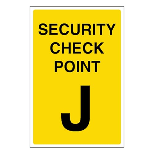 Point de contrôle de sécurité J panneau 300 x 450 mm idéal pour l'organisation des flux
