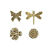 Springtime Metal Push Pins, Gold Finish, Solid Metal, 15 Pieces