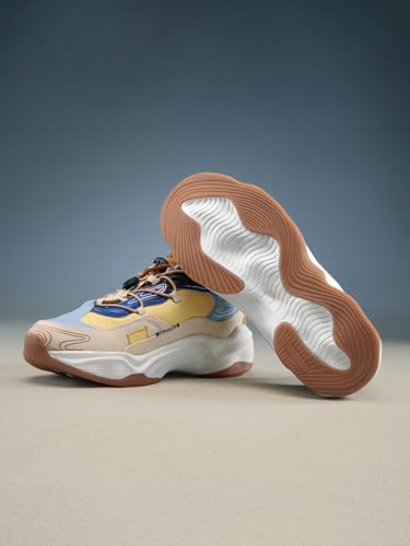 Image of The Souled Store Swift Blue Men and Boys Lace Up High Top Sneakers