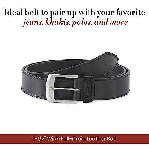Style n Craft Belt, Full-Grain Leather Belt with Silver Buckle for Men and Women, Medium Size, Black (392701-M)2