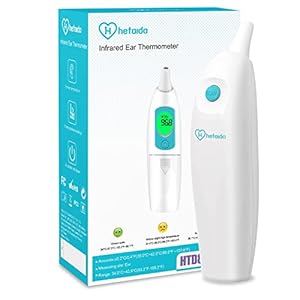 Ear Thermometer for Adults and Kids, Digital Thermometer with Fever Alarm and Instant Accuracy Readings, Infrared Thermometer Gun for Infants, Baby Thermometer, Fast, Reliable
