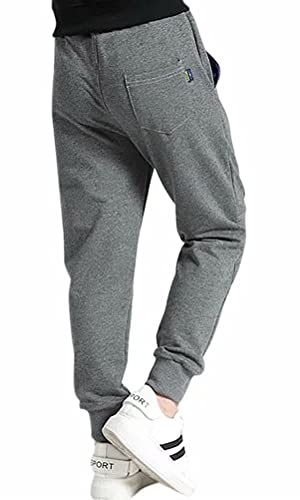 Binpaw Kids Cotton Pull On Active Sports Basic Jogger Sweat Pants For Little Boys & Big Boys, Grey, Age 6T-7T (6-7 Years) = Tag 130 #TOP1