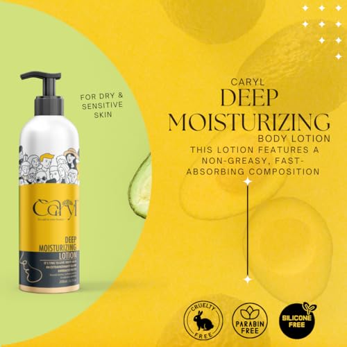 Image of CARYL Deep Moisturizing Cream 100g & Body Lotion 200ml Combo Pack | Intense Hydration Skincare Kit for Dry Skin Women, Men | Non-Sticky, Long-Lasting, Nourishing Moisture Cream for Skincare | Soft, Smooth & Healthy Skin Moisturizer Lotion for All Skin Type | Best For Gift