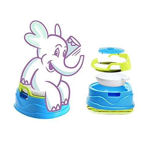 Babyloo Bambino Potty 3-In-1 Multi-Functional Children's Toilet Training Seat - 3 Convertible Stages For 6 Months And Up (Blue) #TOP2