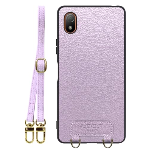 LOOF LUXURY-SHELL SHOULDER �{�v ���U�[ �X�}�z�P�[�X for Xperia Ace III �p �P�[�X �J�o�[ �X�g���b�v�z�[�� �V�����_�[ �X�g���b�v �X�}�z�V�����_�[ �V���v�� �ϏՌ� ���^ �y�� leather [���x���_