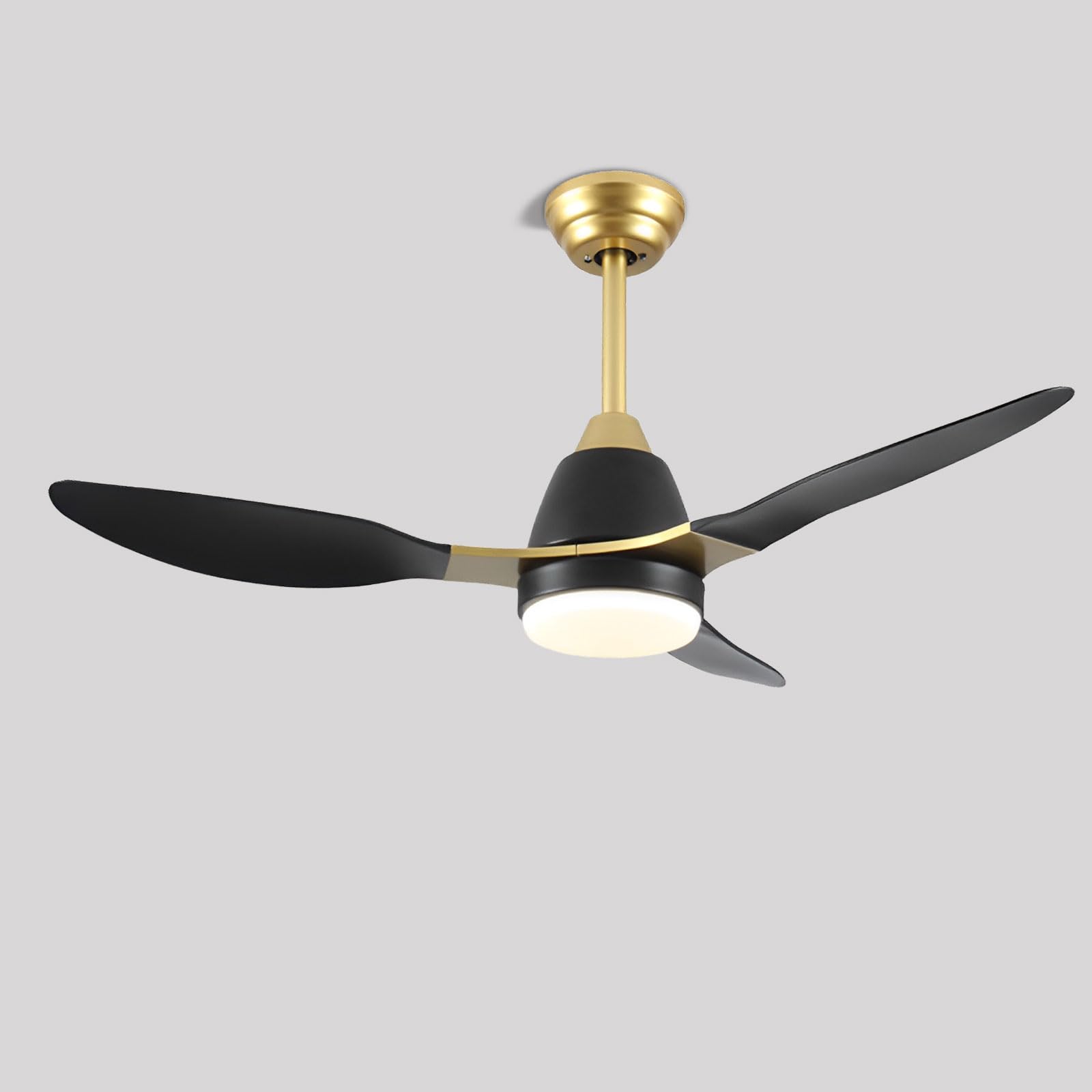 SXDMOUBK Modern 42in Ceiling Fan With Light Indoor Quiet Remote Dimmable LED Fixtures 6 Speed For Bedroom Lounge Room Living 3 ABS Blades