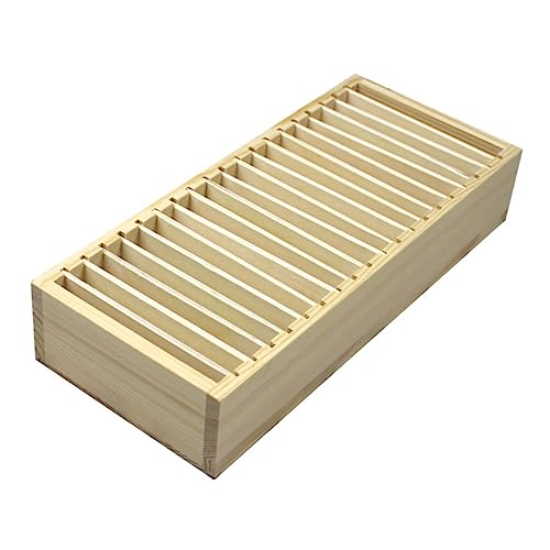 SHINEOFI Aufbewahrungsbox für Karten - Desktop Lagerregale aus Holz - Kartenhalter mit Fach - Ausgabekarte Box SHINEOFI Aufbewahrungsbox für Karten - Desktop Lagerregale aus Holz - Kartenhalter mit Fach - Ausgabekarte Box