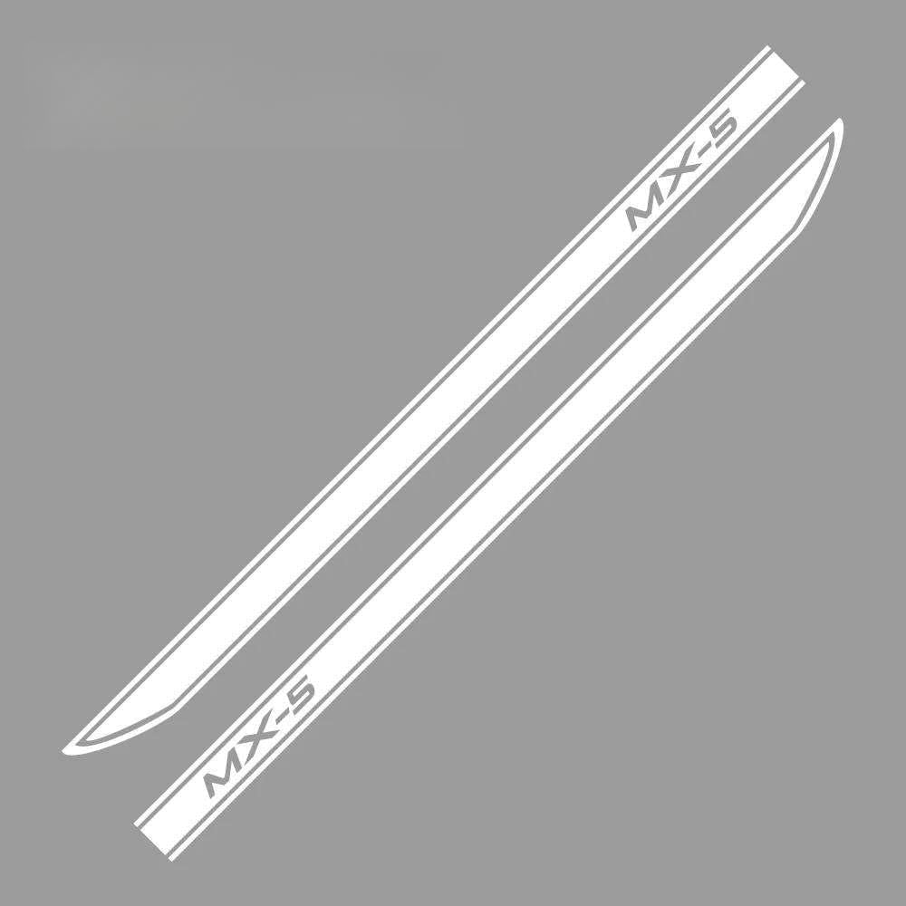 2PCS Car Side Door Stickers,for Mazda MX-5 DIY Racing Sport Stripes Tuning Auto Accessories Film DIY Decals