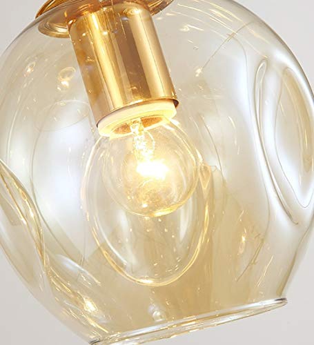 Lustre de luxe à boules de verre multiples avec hauteur modulable moderne