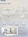 LEDIARY 20 Inch Low Profile Ceiling Fans with Lights and Remote, Fandelier Ceiling Fan Flush Mount, 3000K-6000K Dimmable LED Fan Light, White Modern Ceiling Fans with Lights for Bedroom