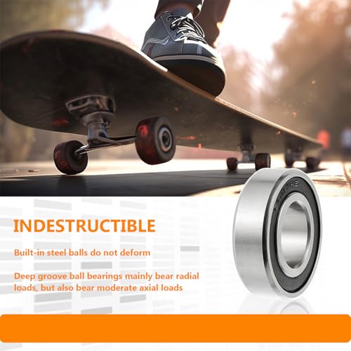 HUAREW 6003 2RS Kugellager, aus Lagerstahl 17mm x 35mm x 10mm, Doppelt Geschirmte Rillenkugellager für DIY, Drehbänke, Motoren, 3D-Drucker, Fräsmaschinen, verschiedene mechanische Geräte, etc(10Pcs)