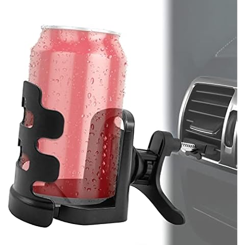 New Car Cup Holder Adjustable Air Vent Mount,for Hot Drinks,Beverage,Can,Sauce,Coffee Cup,Large Cup Diameter within 7.5cm,ABS Cover