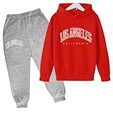 Genérico 2 Piezas Set Chándal para niños, sudadera de invierno con capucha, conjunto popular estampado, verano Niños Sudadera Capucha Pantalones Deportivo Jogging Conjunto Ropa.