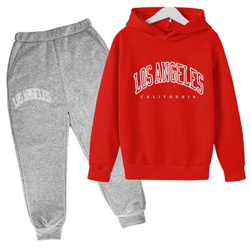 Genérico 2 Piezas Set Chándal para niños, sudadera de invierno con capucha, conjunto popular estampado, verano Niños Sudadera Capucha Pantalones Deportivo Jogging Conjunto Ropa.
