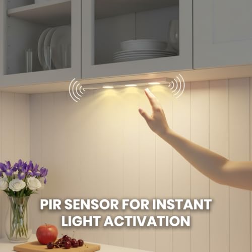 Image of Havells SLEEKBEAM Plus 400MM 2.5W Rechargeable Motion Sensor LED Light for Wardrobe, Closet, Cabinet, Kitchen, Under Stairs, Drawer, Shelf, Garage, Quick Magnetic Self Installation| Type-C Charging