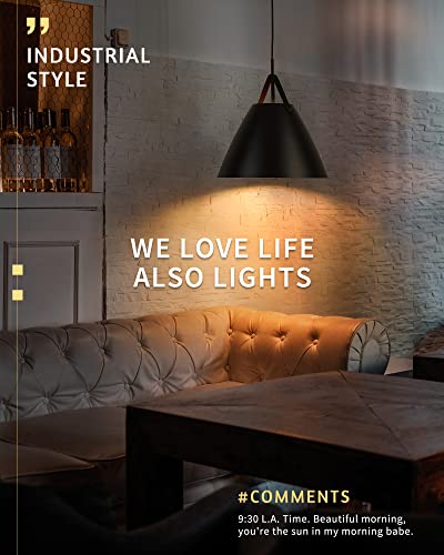 Autelo H9008 BK Black Pendant Lights-Industrial Kitchen Pendant Light Fixture Large Pendant Lamp thumb #2