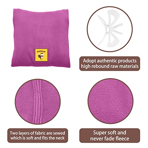 Foxseon Kids' Travel Pillows,Turtleneck Support Neck Pillow,Airplanes Car Or Office Nap Pillow, Easy To Clean And Carry, With Luxury Storage Bag(Small Purple) #TOP4