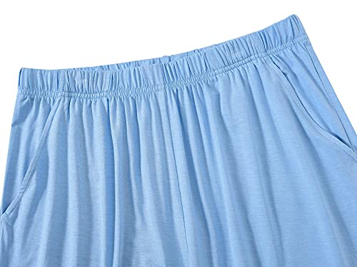 Image of MoFiz Mens Pajamas Set Short Sleeve PJ's Sleep Lounge Sleepwear Cool Pyjama Summer Sets Comfortable Lightweight