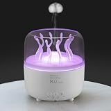 Lifgtzyn Jellyfish Diffuser 280ml, Cute humidifier, with Remote Control Timer, 7 Color LED Night Light, Essential oiluser Suitable for Home Office, Hotel spa Yoga Room, auto Shut-Off