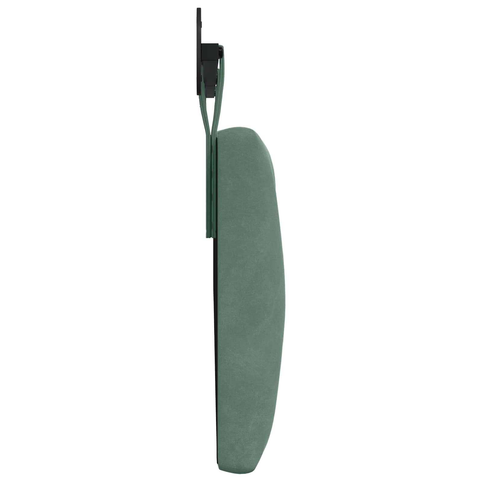 vidaXL Testiera sospesa Con luce LED Verde Mare Velluto, Letto Moderno, Testiera da Muro, Rivestita in Velluto, Legno Composito, Salvaspazio, Schienale Decorativo, Morbido