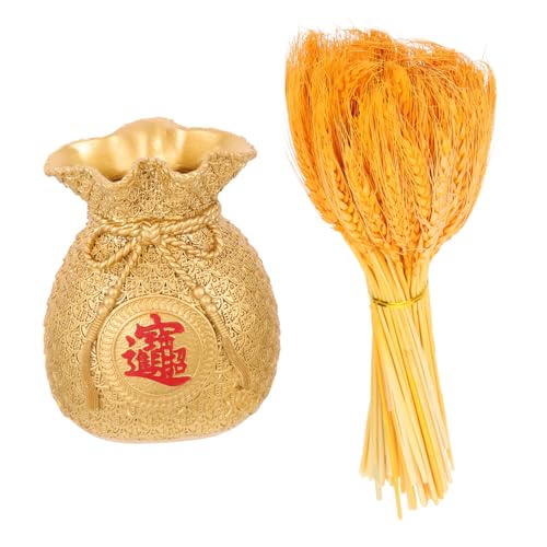 Decoration tableau de bord voiture avec bol Feng Shui rouge de chance