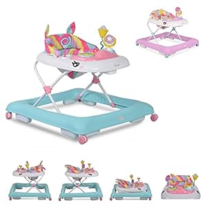 Cangaroo Eenhoorn loophulp, loopvrij voor baby’s met speelcentrum vanaf 6 maanden, blauw 4033