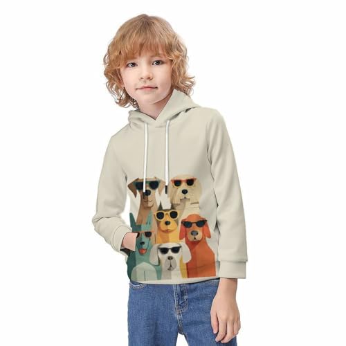 Pull à capuche imprimé 3D enfants pour le confort des garçons et filles