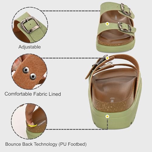 Image of Centrino Women's Berkin-Style Slip-On Sandals | Open Toe Design | Soft PU Footbed | Lightweight & Comfortable | Arch Support | On-Grip Sole | Casual Outdoor Wear (9219)