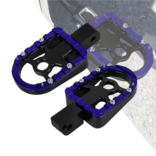 Repose-pieds réglables bleus pour Harley Softail et LiveWire