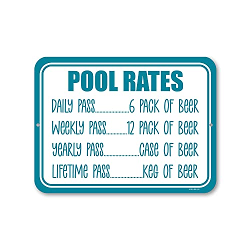 Honey Dew Gifts, Pool-Rate, lustige Schwimmbad-Schilder, Party-Schilder, Umkleideraum-Schild, Dekoration, 22,9 x 30,5 cm Cover