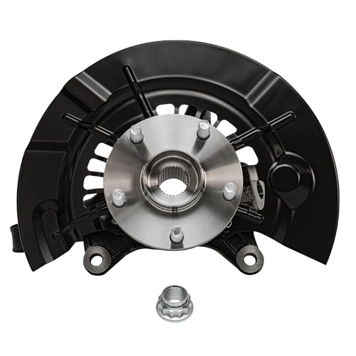 Image of Detroit Axle - Front Left Steering Knuckle for 2012-2017 Toyota Camry 2013-2016 Avalon, Driver Side Steering Knuckle & Wheel Bearing Hub Assembly 2014 2015 Replacement