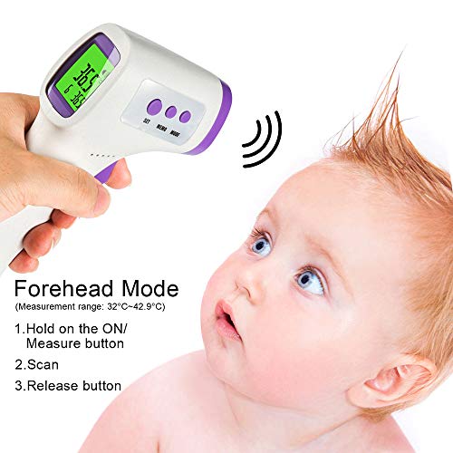 Roloiki Termômetro digital de corpo infravermelho Alta precisão Orelha sem contato Medição de temper