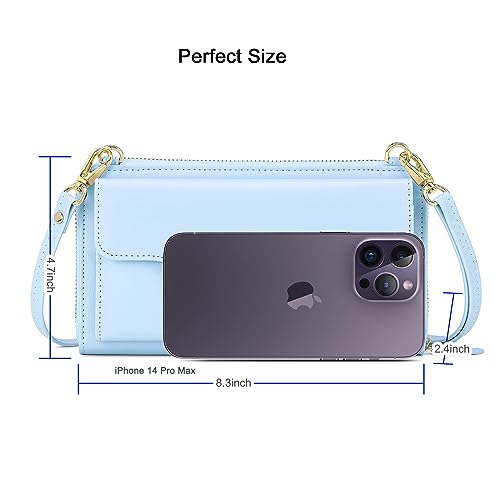 Image of nuoku Women's Small Crossbody Bags Wristlet Clutch Wallet Purses with Card Slot Phone Holder