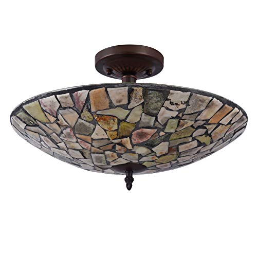 Chloe Ch3C002Gr16-Uf2 Semi-Flush Ceiling Fixture, Multi-Colored #TOP1